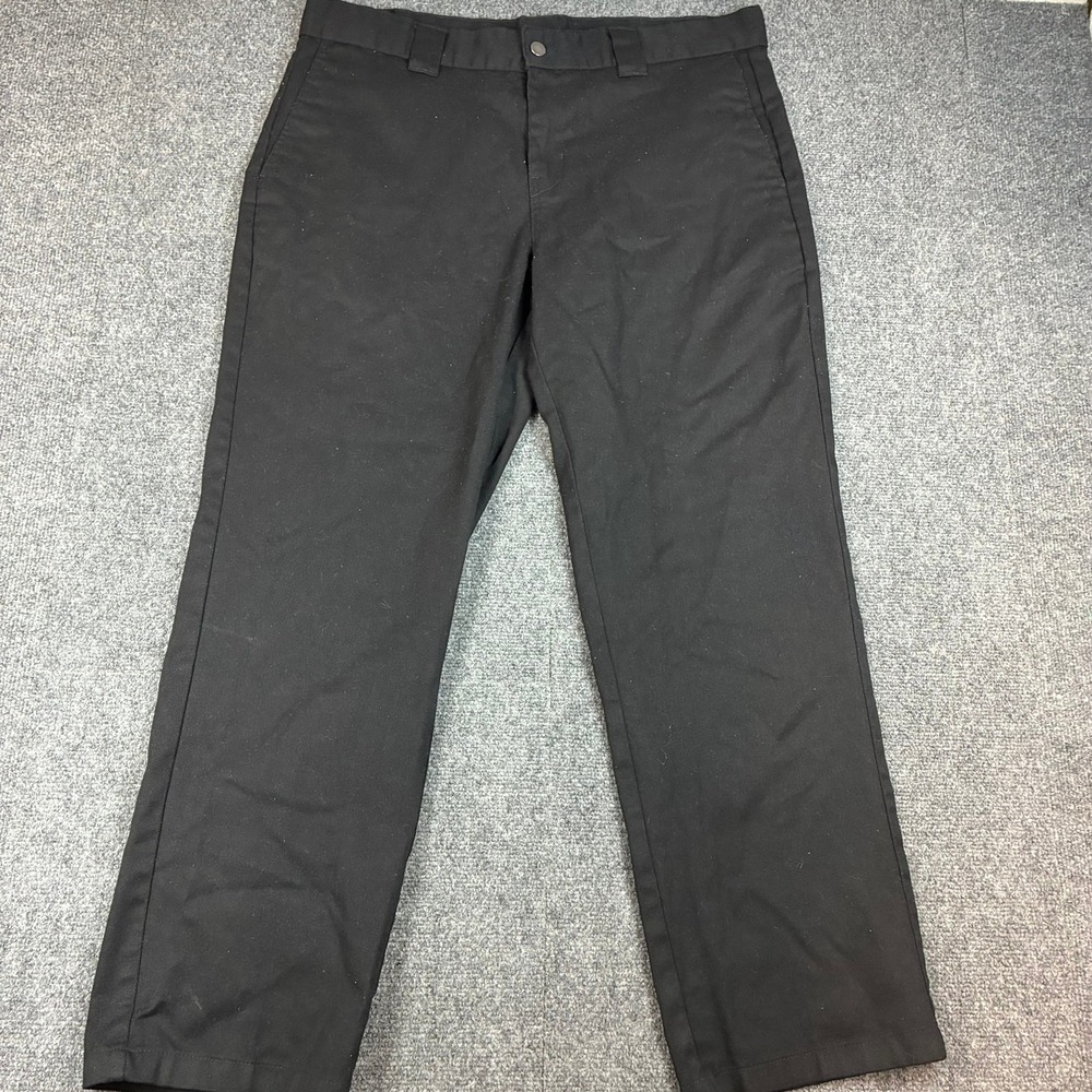 Brahma Mens Black Work‎ Pants Straight Leg Twill Trousers 38x32